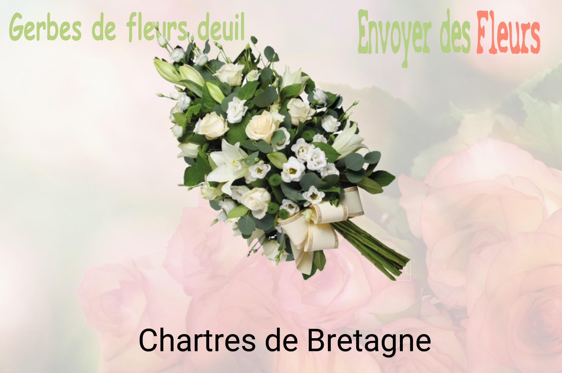 Gerbe de fleurs de deuil livrée à Chartres-de-Bretagne